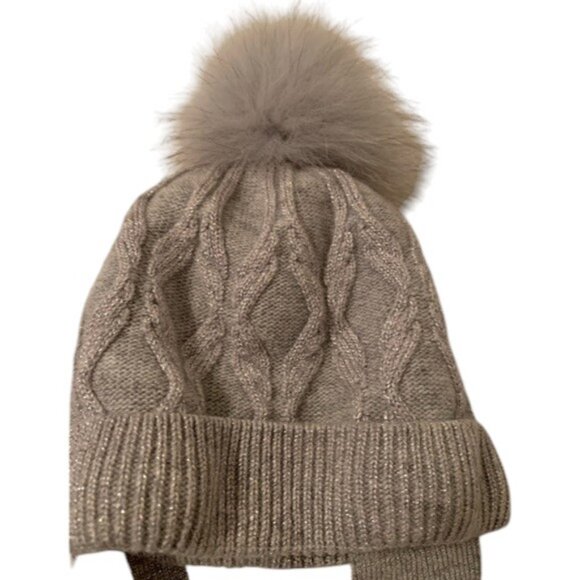 Jacote baby/ toddler’s beanie with pompom grey size 48-50 - Picture 1 of 4